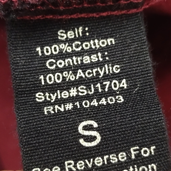 Blu Pepper Women's Burgundy Knit Sleeves Jacket Size S - Picture 8 of 8